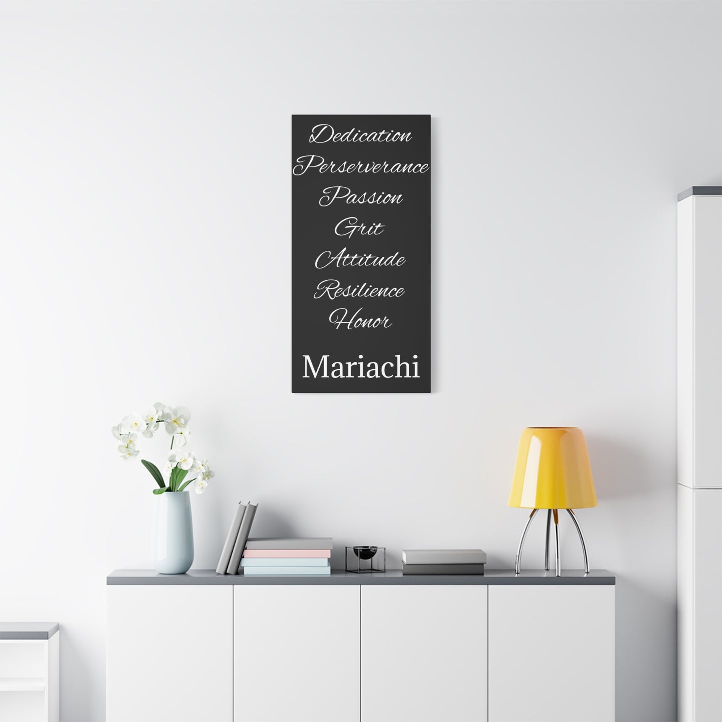 White Dedication Passion Honor Matte Canvas, Stretched, 1.25"