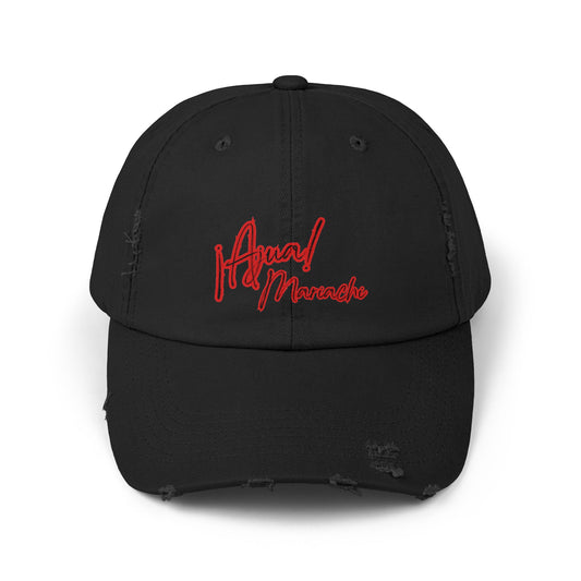 Red Unisex Distressed Cap