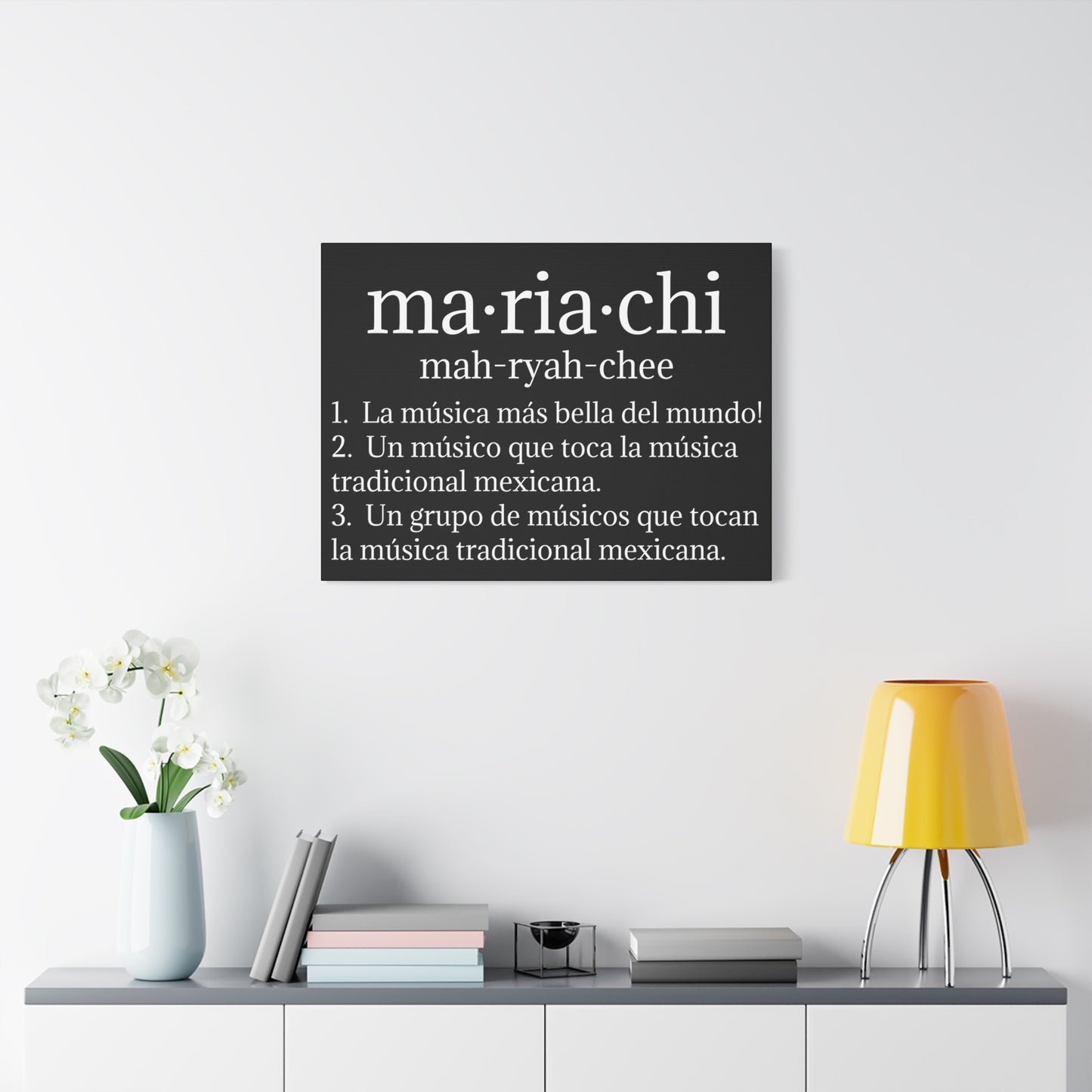 White Mariachi Definition Business Matte Canvas, Stretched, 1.25"