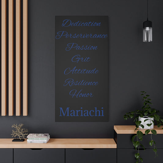 Blue Dedication Passion Honor Matte Canvas, Stretched, 1.25"