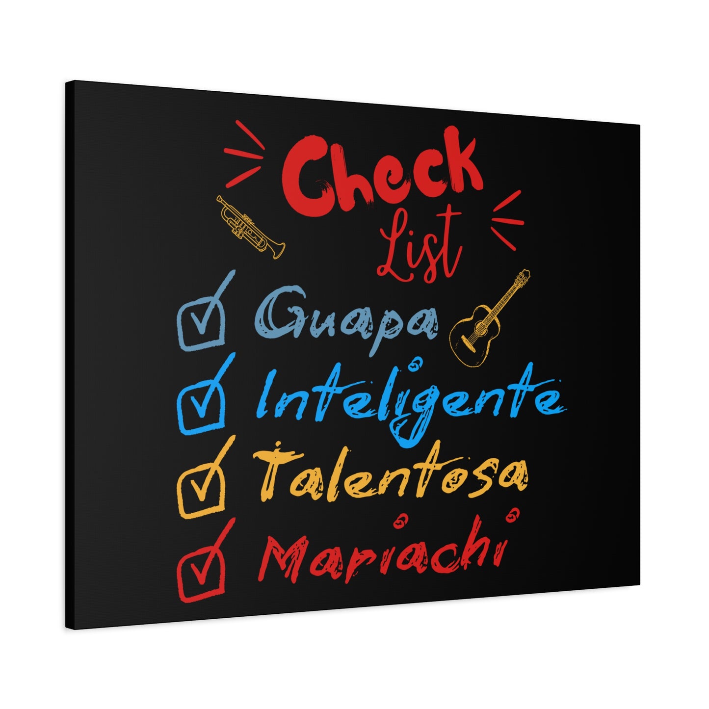 Checklist Guapa Matte Canvas, Stretched, 1.25"