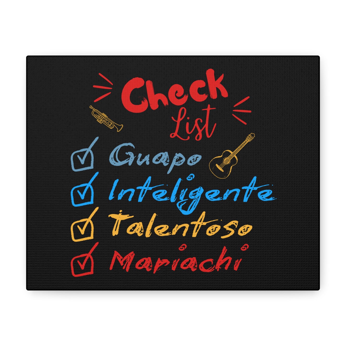 Checklist Guapo Matte Canvas, Stretched, 1.25"