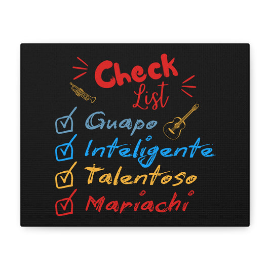 Checklist Guapo Matte Canvas, Stretched, 1.25"
