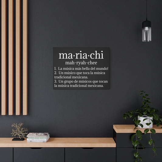 White Mariachi Definition Business Matte Canvas, Stretched, 1.25"