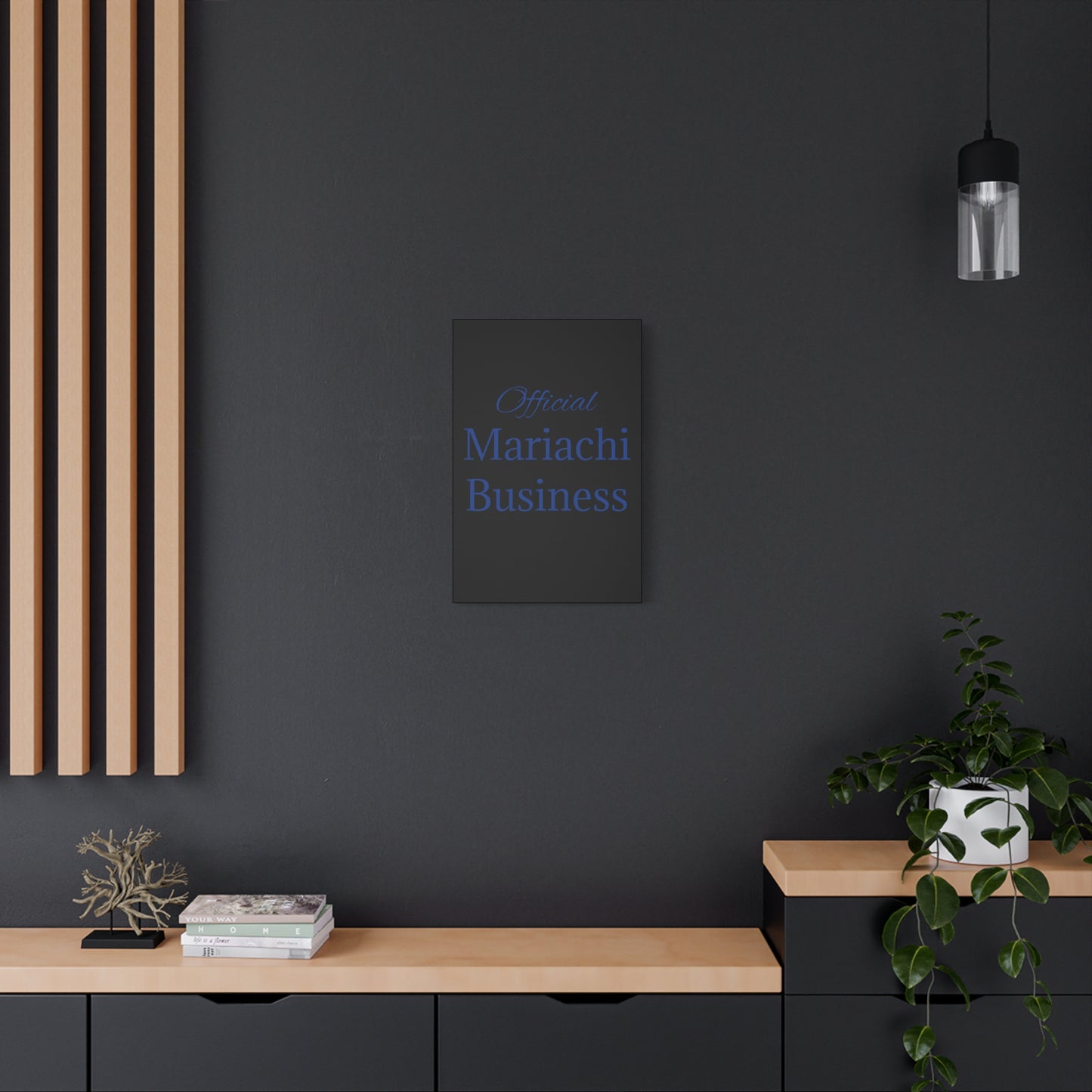 Blue Official Mariachi Business Matte Canvas, Stretched, 1.25"