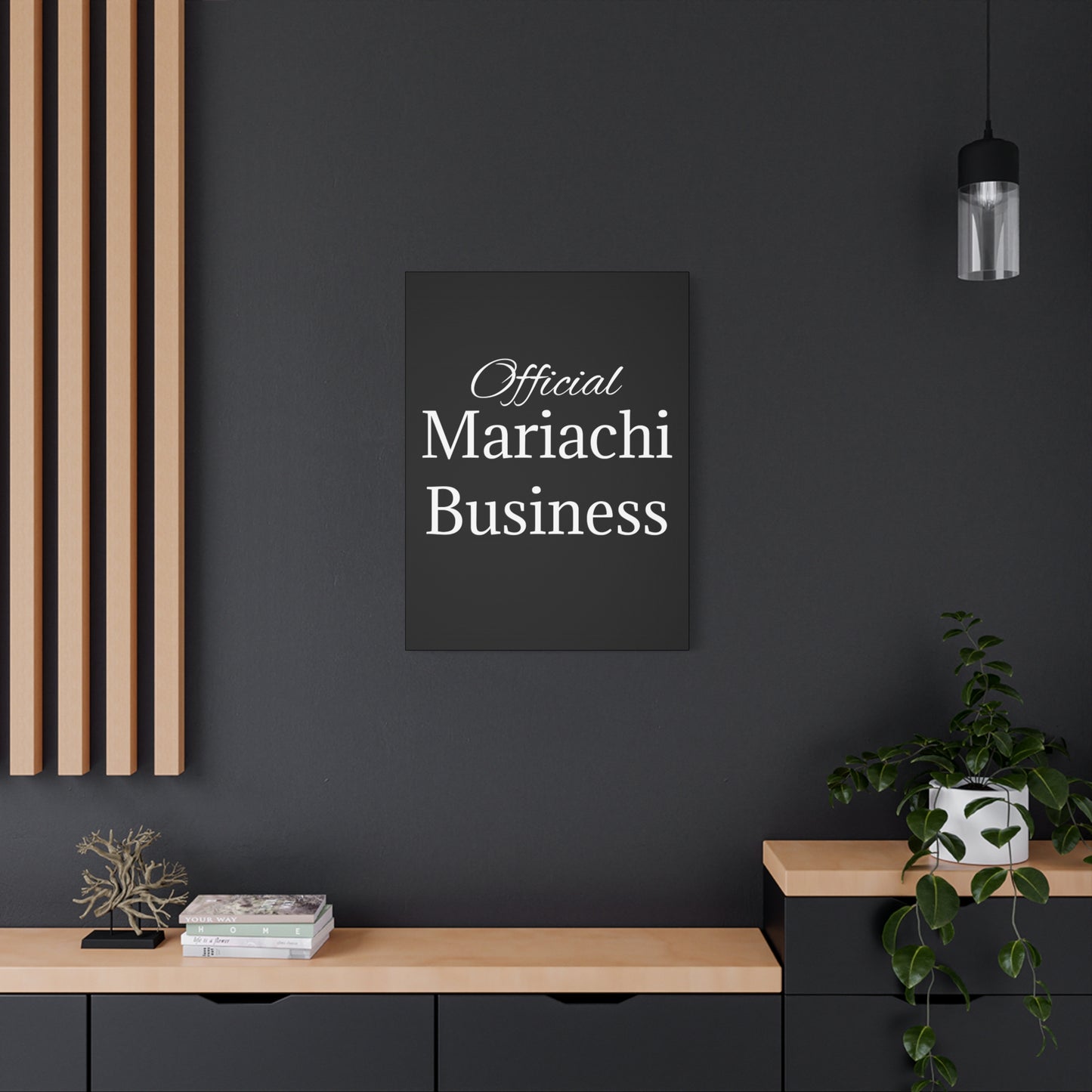 White Official Mariachi Business Matte Canvas, Stretched, 1.25"