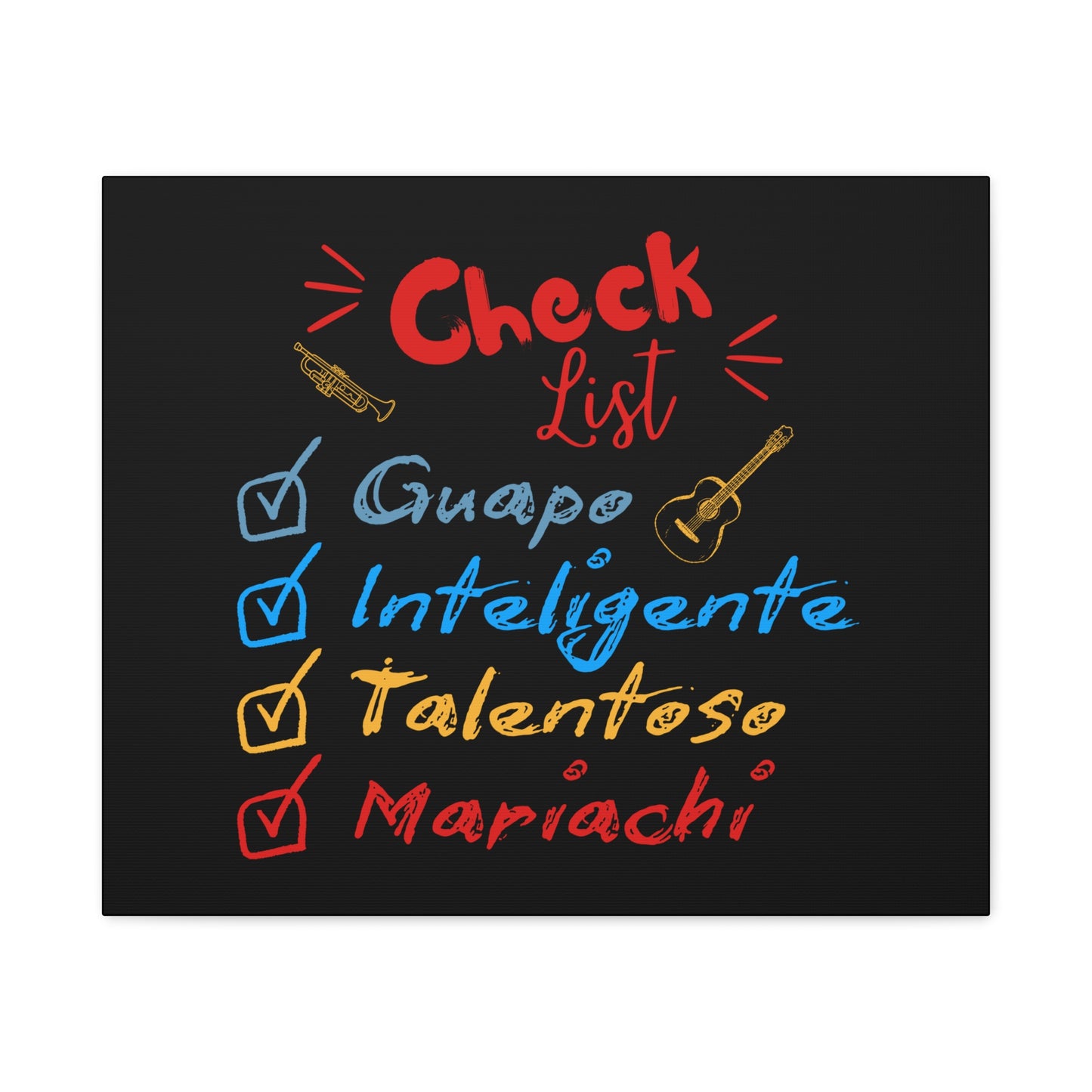 Checklist Guapo Matte Canvas, Stretched, 1.25"