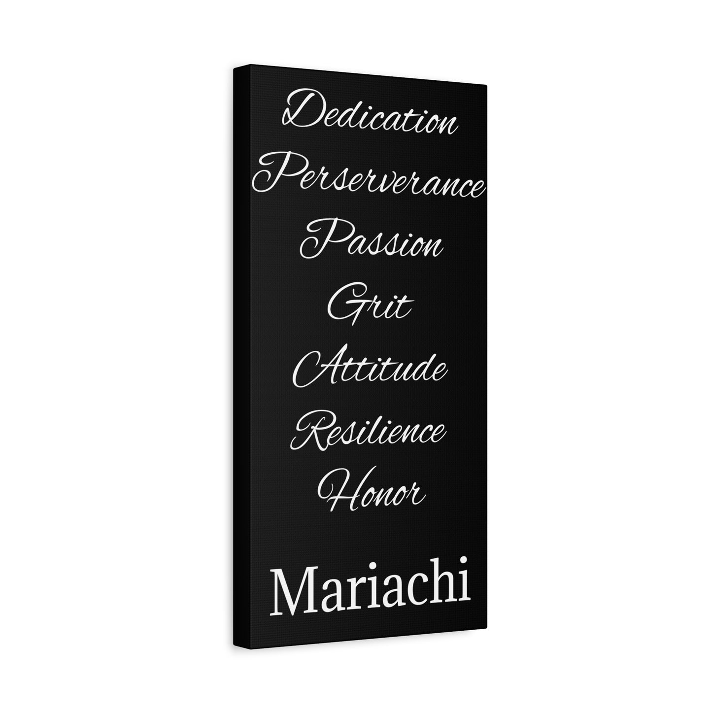 White Dedication Passion Honor Matte Canvas, Stretched, 1.25"
