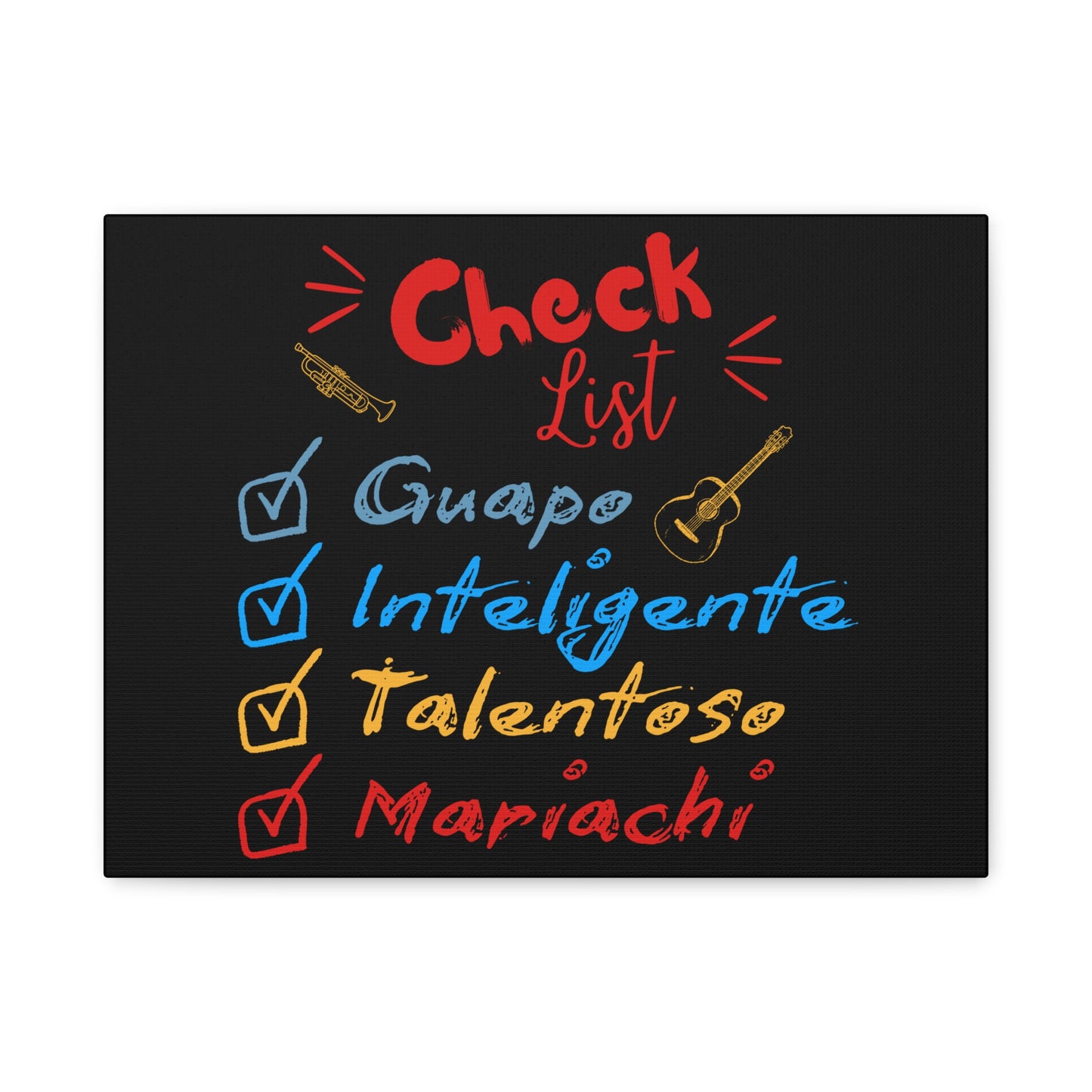 Checklist Guapo Matte Canvas, Stretched, 1.25"