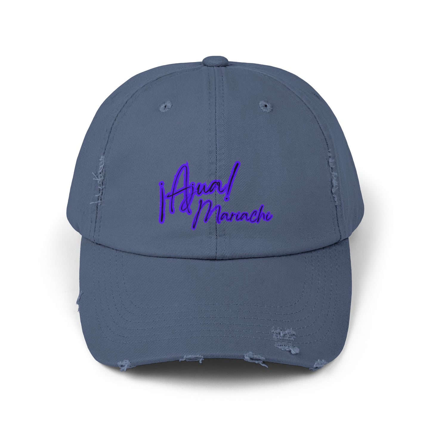 Purple Unisex Distressed Cap