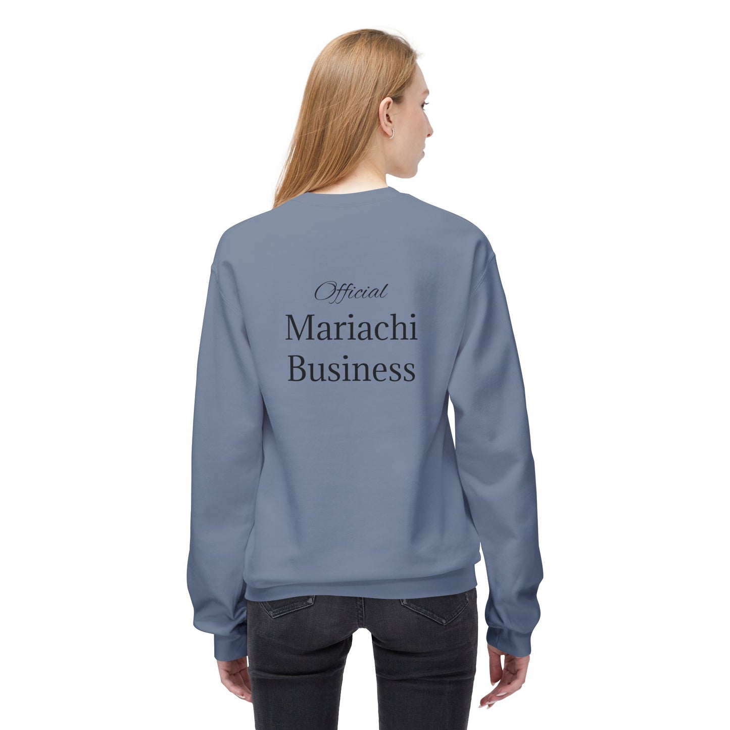 Official Mariachi Business Golpe Unisex Midweight Softstyle Fleece Crewneck Sweatshirt