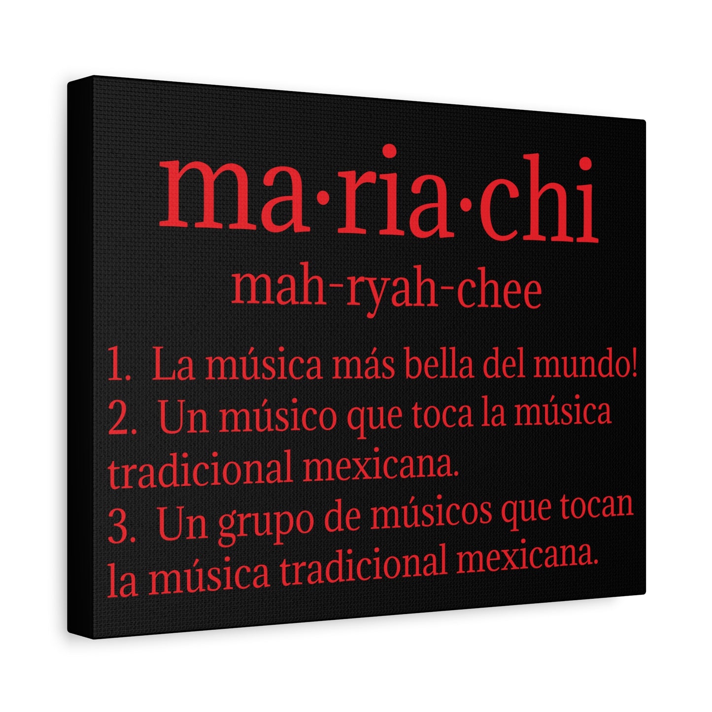 Red Mariachi Definition Business Matte Canvas, Stretched, 1.25"