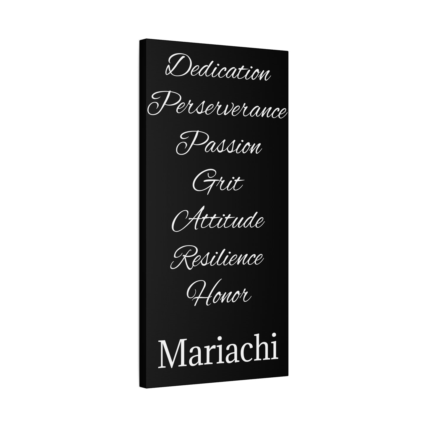 White Dedication Passion Honor Matte Canvas, Stretched, 1.25"