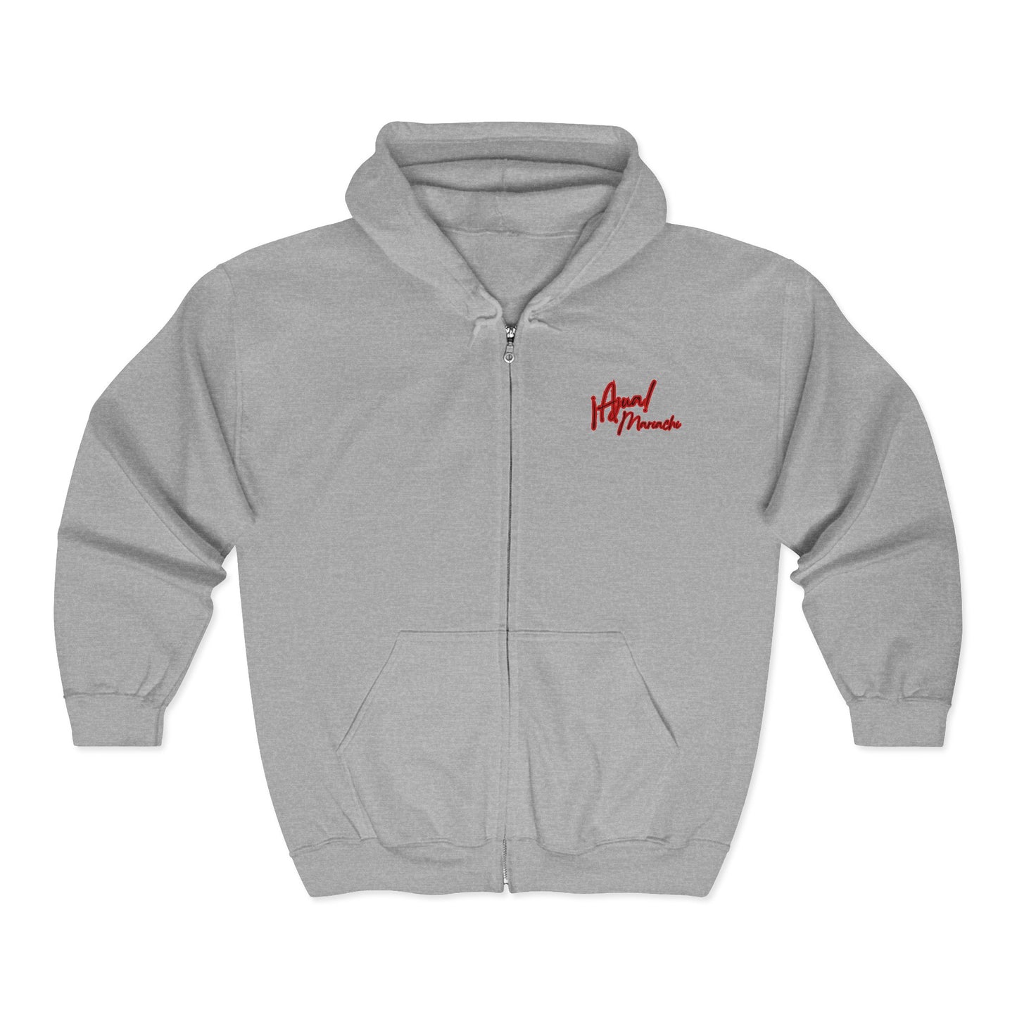 Red Ajua Unisex Heavy Blend™ Full Zip Hooded Sweatshirt