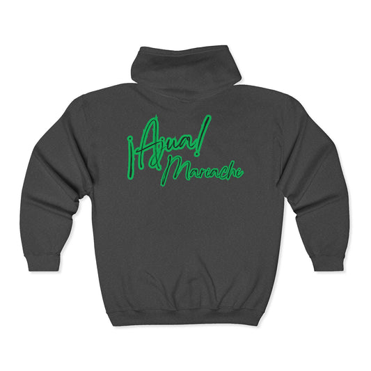 Green Ajua Unisex Heavy Blend™ Full Zip Hooded Sweatshirt