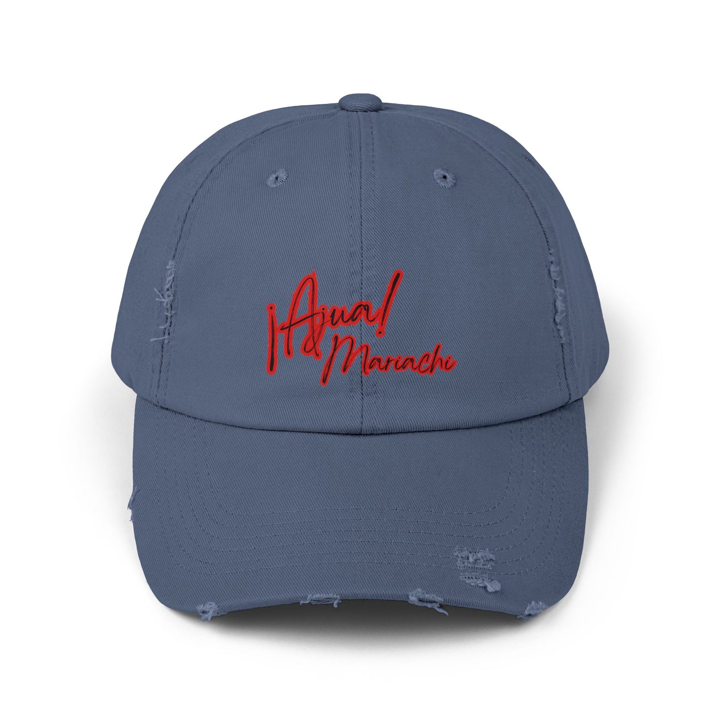 Red Unisex Distressed Cap