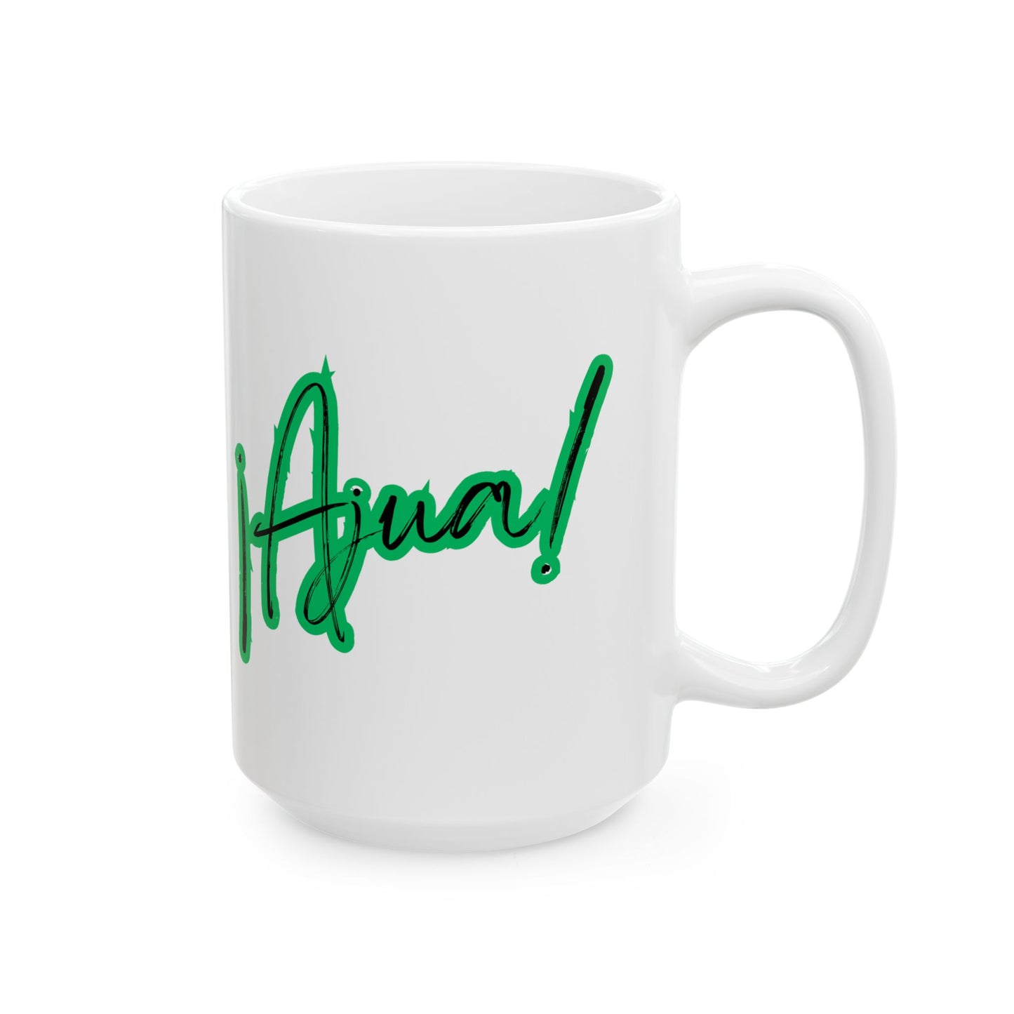 Green Ajua Ceramic Mug, (11oz, 15oz)
