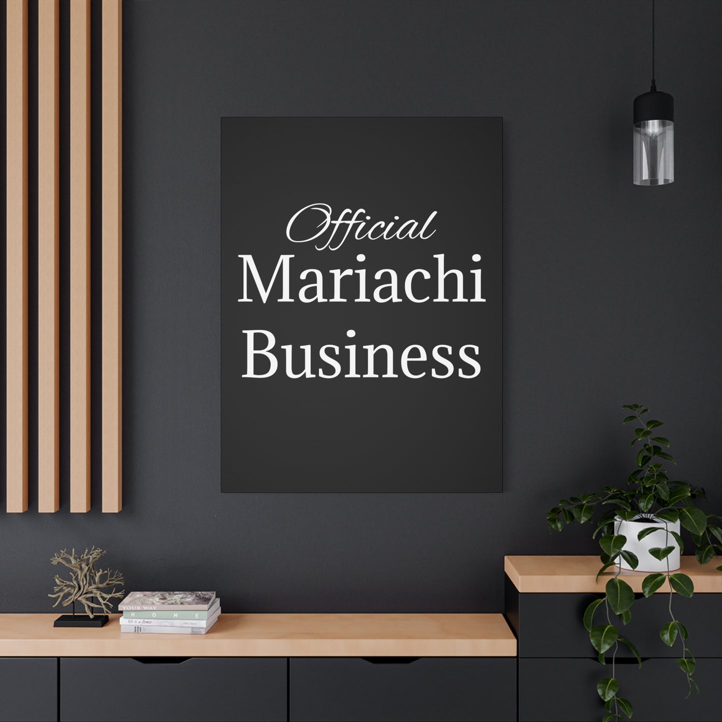 White Official Mariachi Business Matte Canvas, Stretched, 1.25"