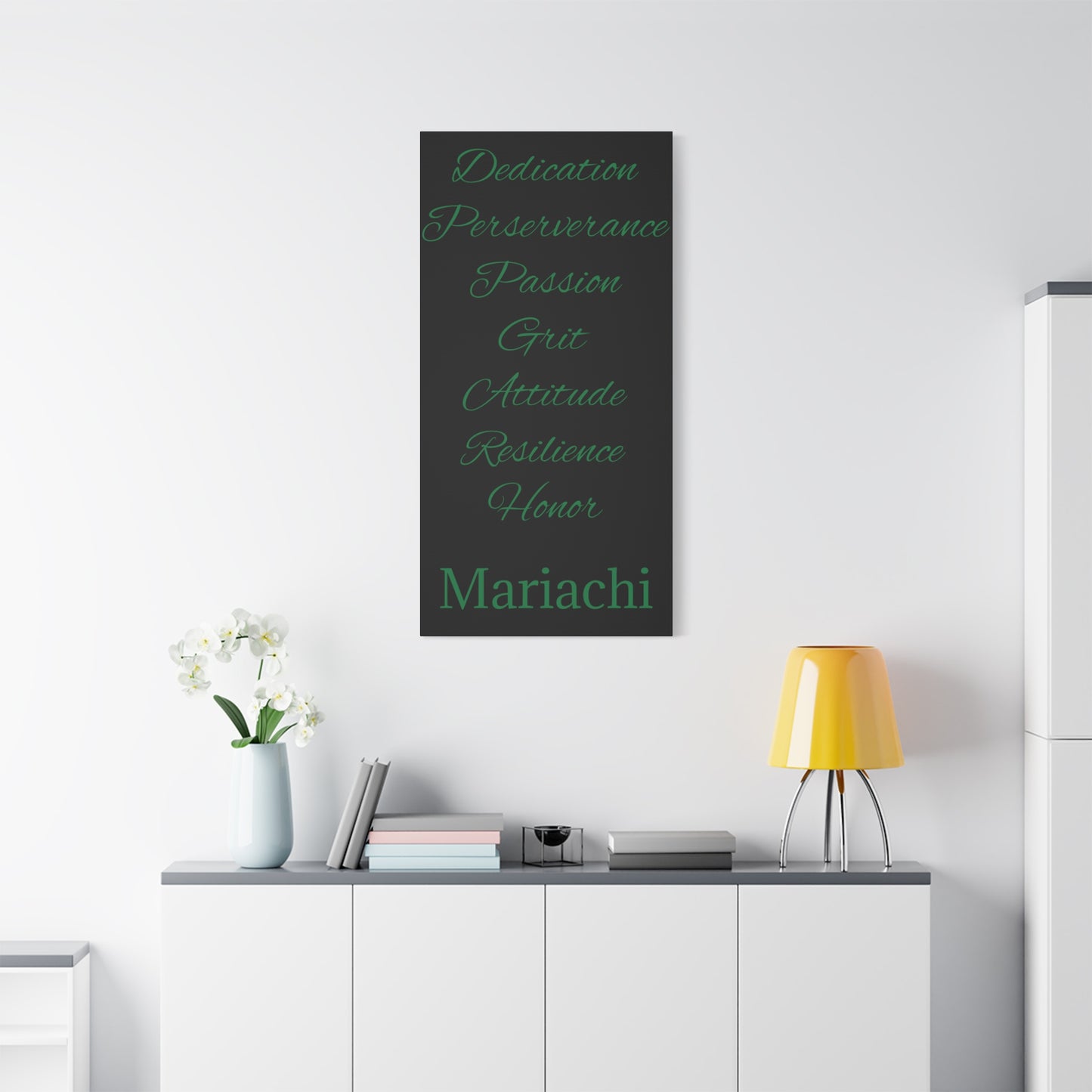 Green Dedication Passion Honor Matte Canvas, Stretched, 1.25"