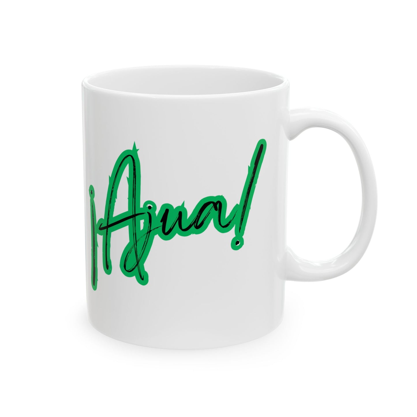 Green Ajua Ceramic Mug, (11oz, 15oz)
