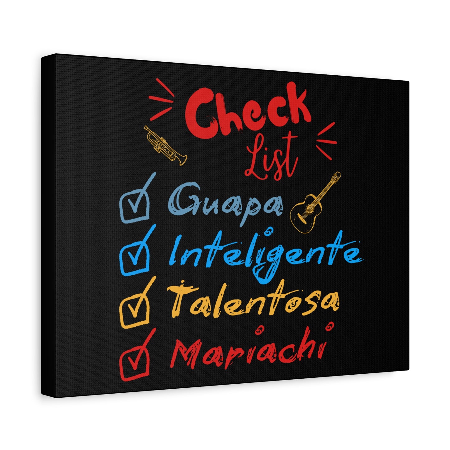 Checklist Guapa Matte Canvas, Stretched, 1.25"