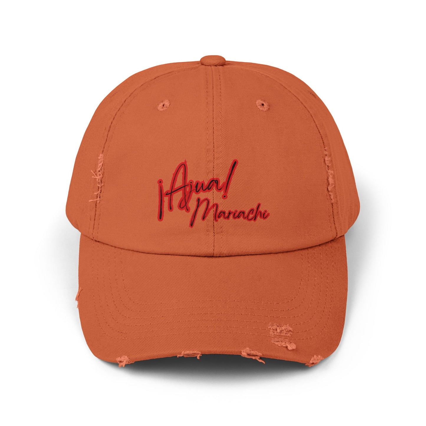 Red Unisex Distressed Cap