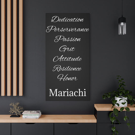 White Dedication Passion Honor Matte Canvas, Stretched, 1.25"