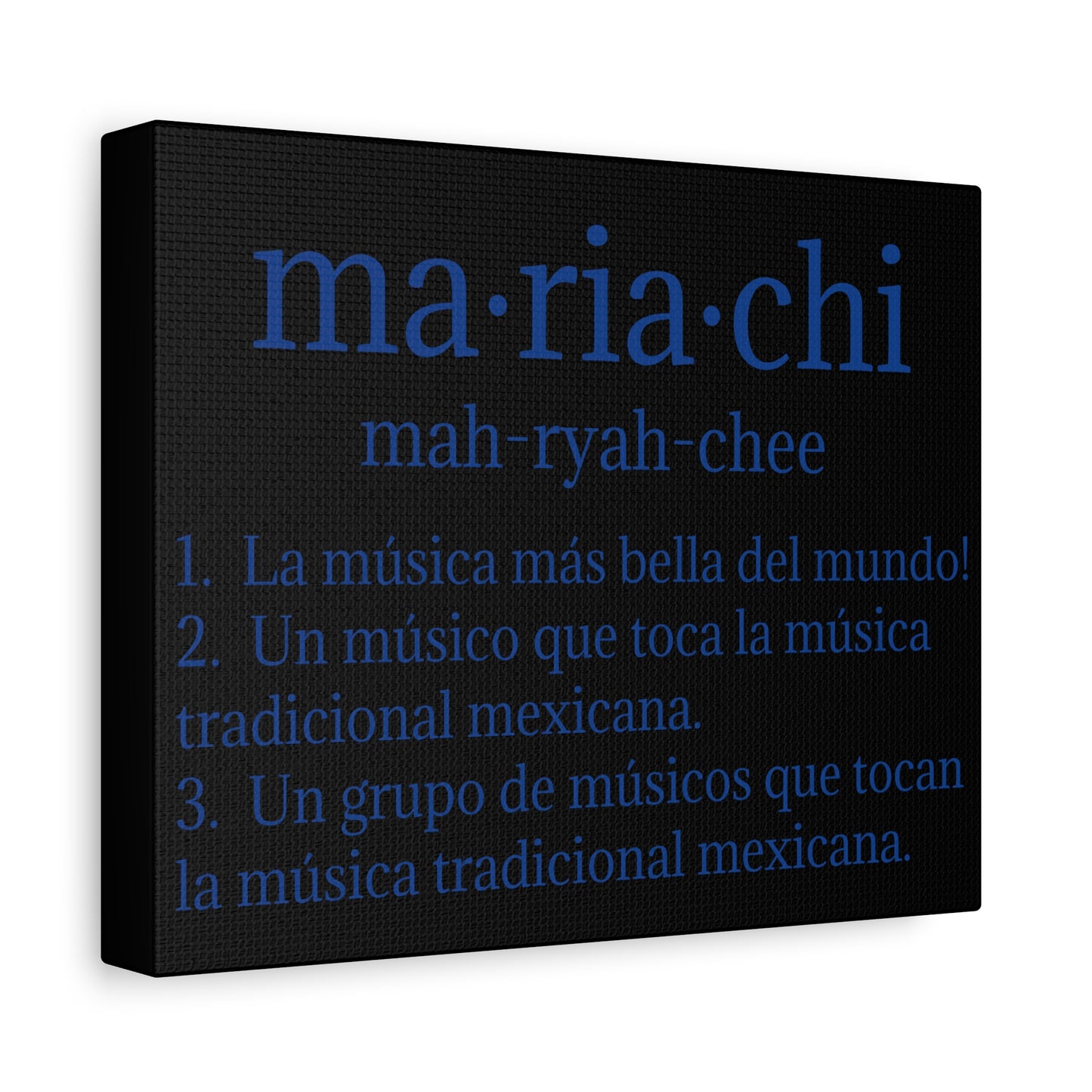 Blue Mariachi Definition Business Matte Canvas, Stretched, 1.25"