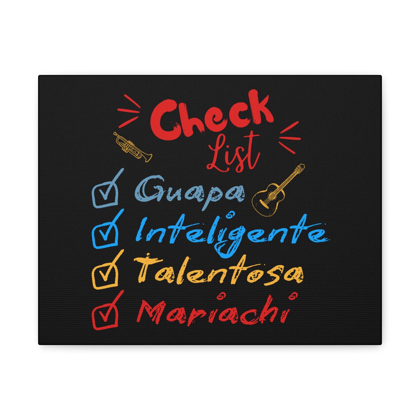 Checklist Guapa Matte Canvas, Stretched, 1.25"