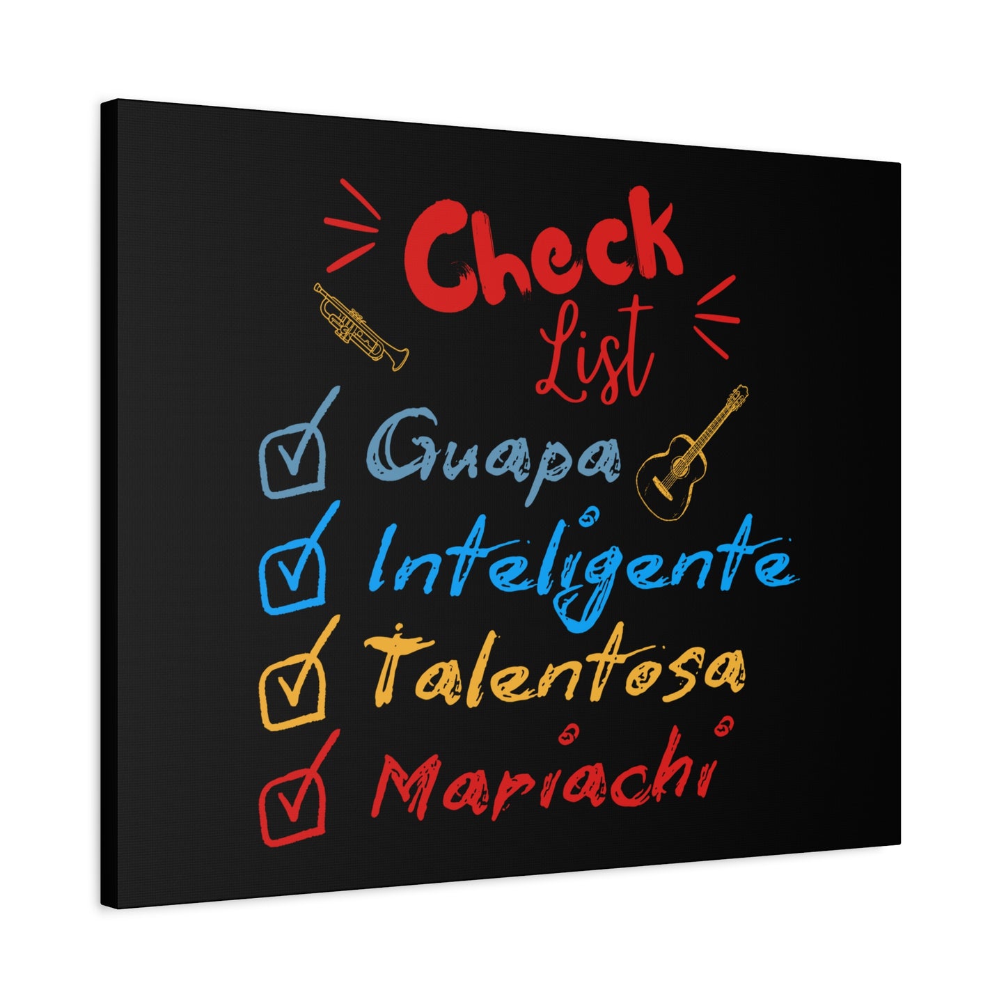 Checklist Guapa Matte Canvas, Stretched, 1.25"