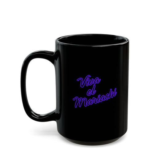 Purple Viva El Mariachi Black Mug (11oz, 15oz)
