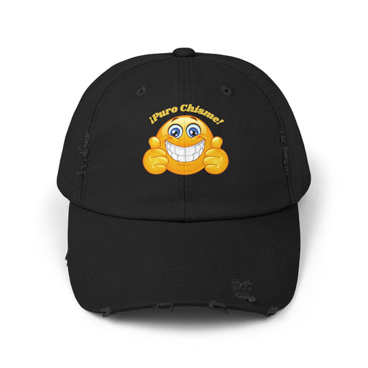 Puro Chisme Unisex Distressed Cap