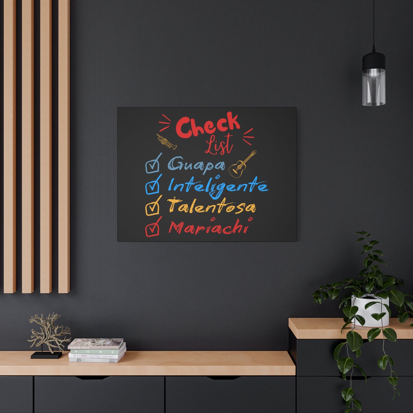 Checklist Guapa Matte Canvas, Stretched, 1.25"