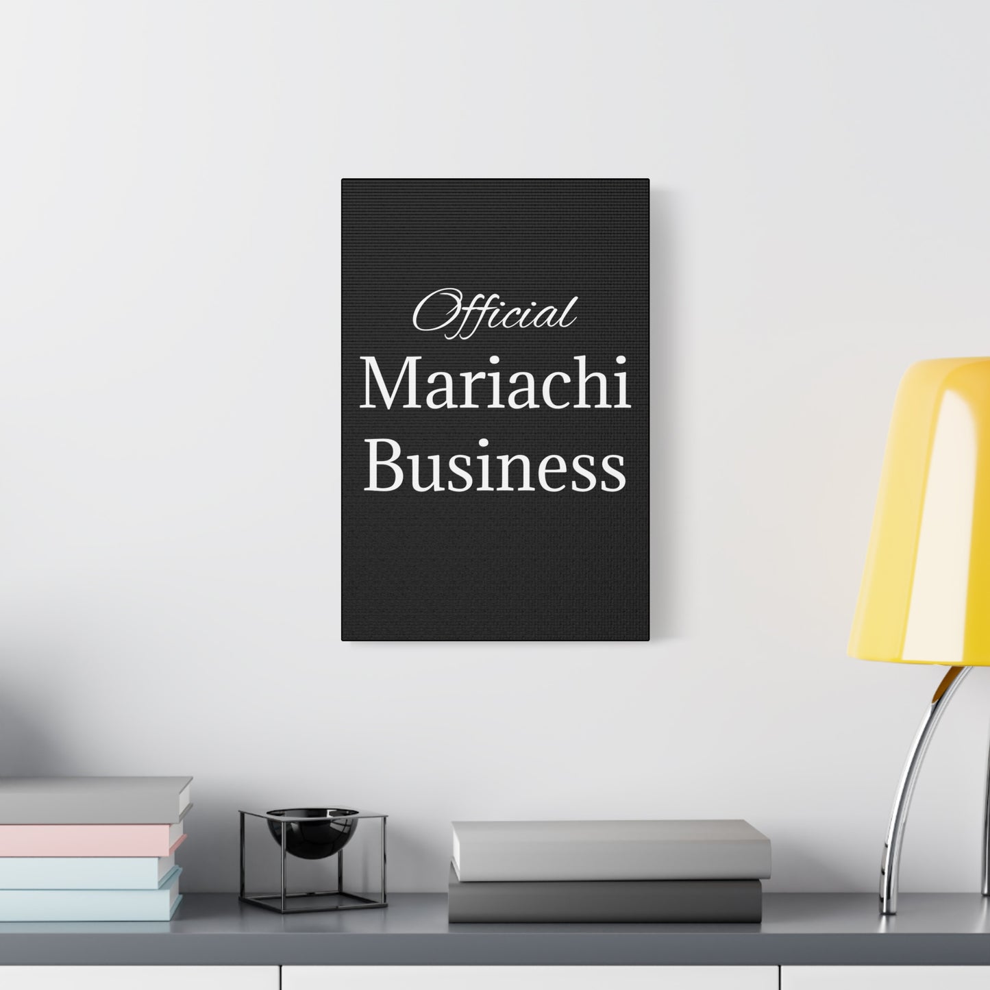 White Official Mariachi Business Matte Canvas, Stretched, 1.25"