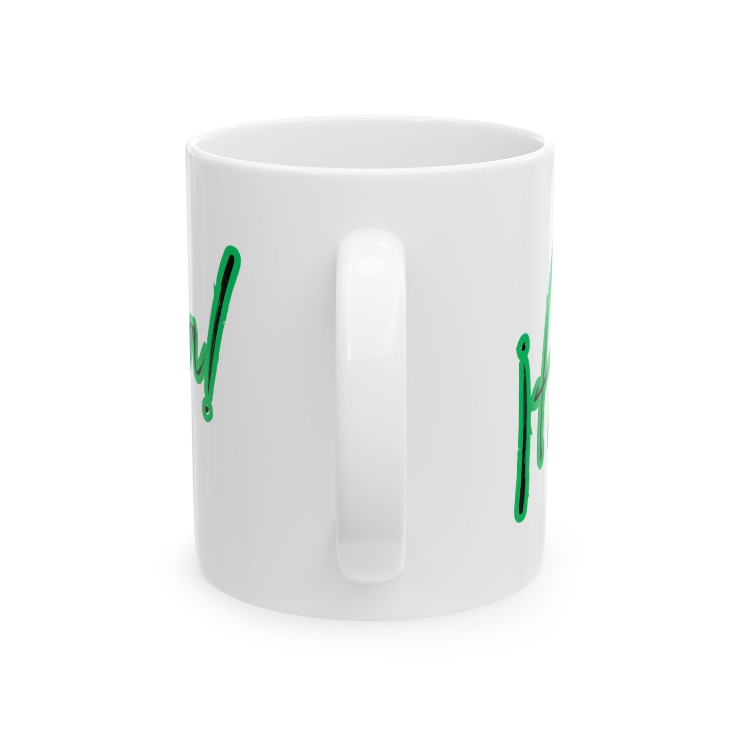 Green Ajua Ceramic Mug, (11oz, 15oz)