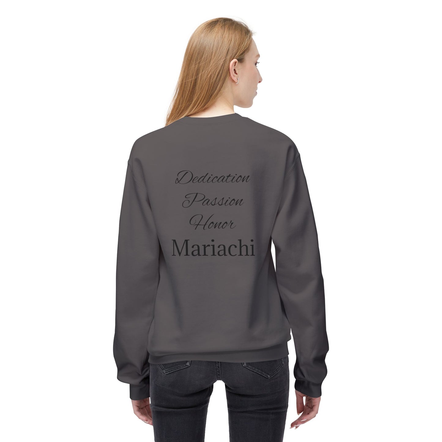 Dedication Passion Honor Mariachi Staff Unisex Midweight Softstyle Fleece Crewneck Sweatshirt