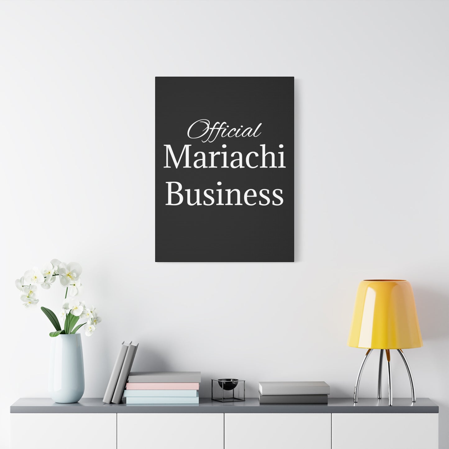 White Official Mariachi Business Matte Canvas, Stretched, 1.25"