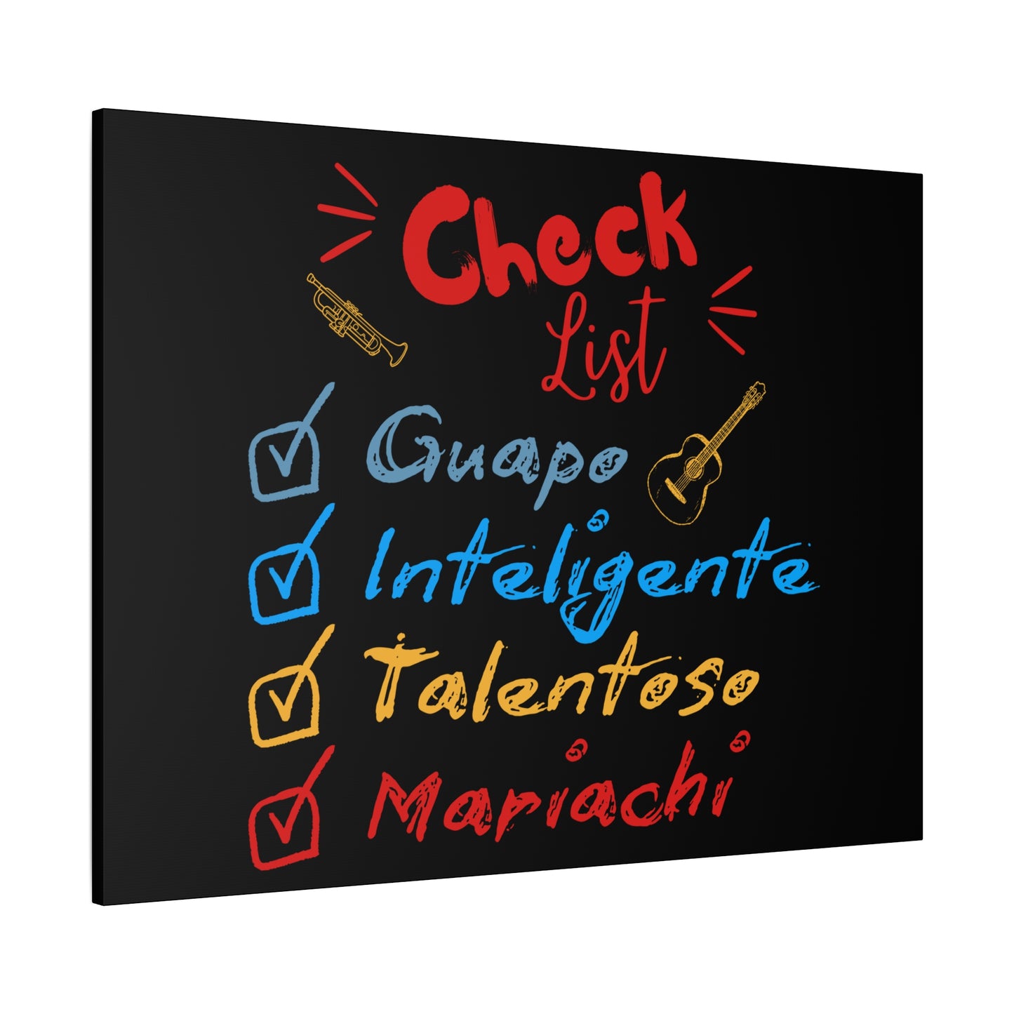 Checklist Guapo Matte Canvas, Stretched, 1.25"