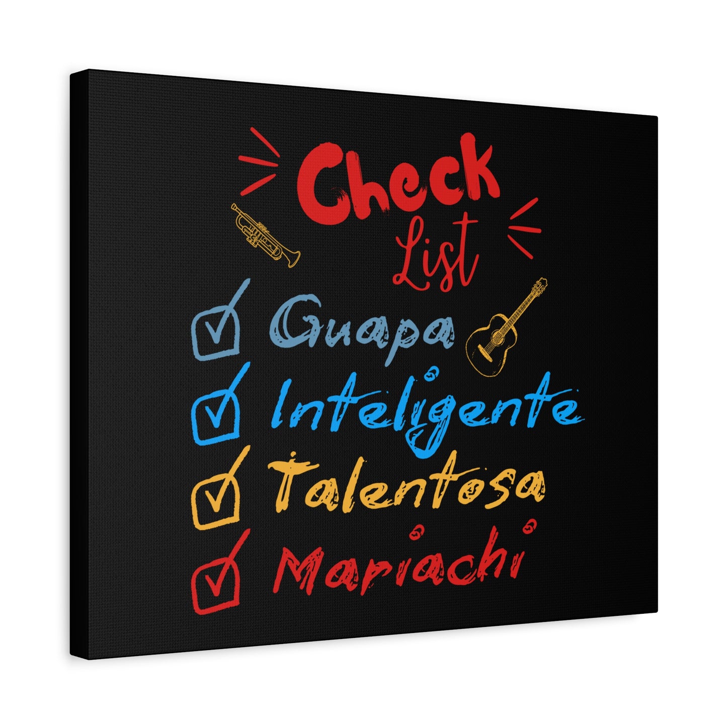 Checklist Guapa Matte Canvas, Stretched, 1.25"