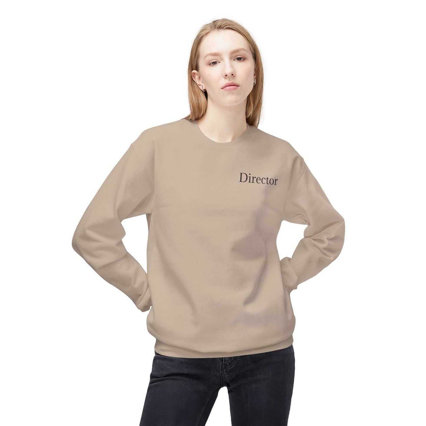 Dedication Passion Honor Director Unisex Midweight Softstyle Fleece Crewneck Sweatshirt