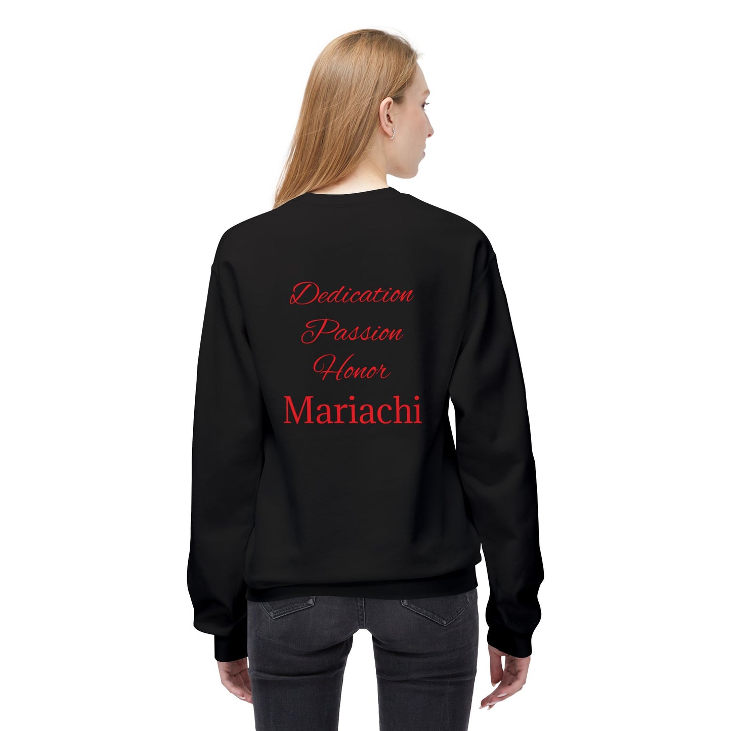 Dedication Passion Honor Mariachi Staff Unisex Midweight Softstyle Fleece Crewneck Sweatshirt