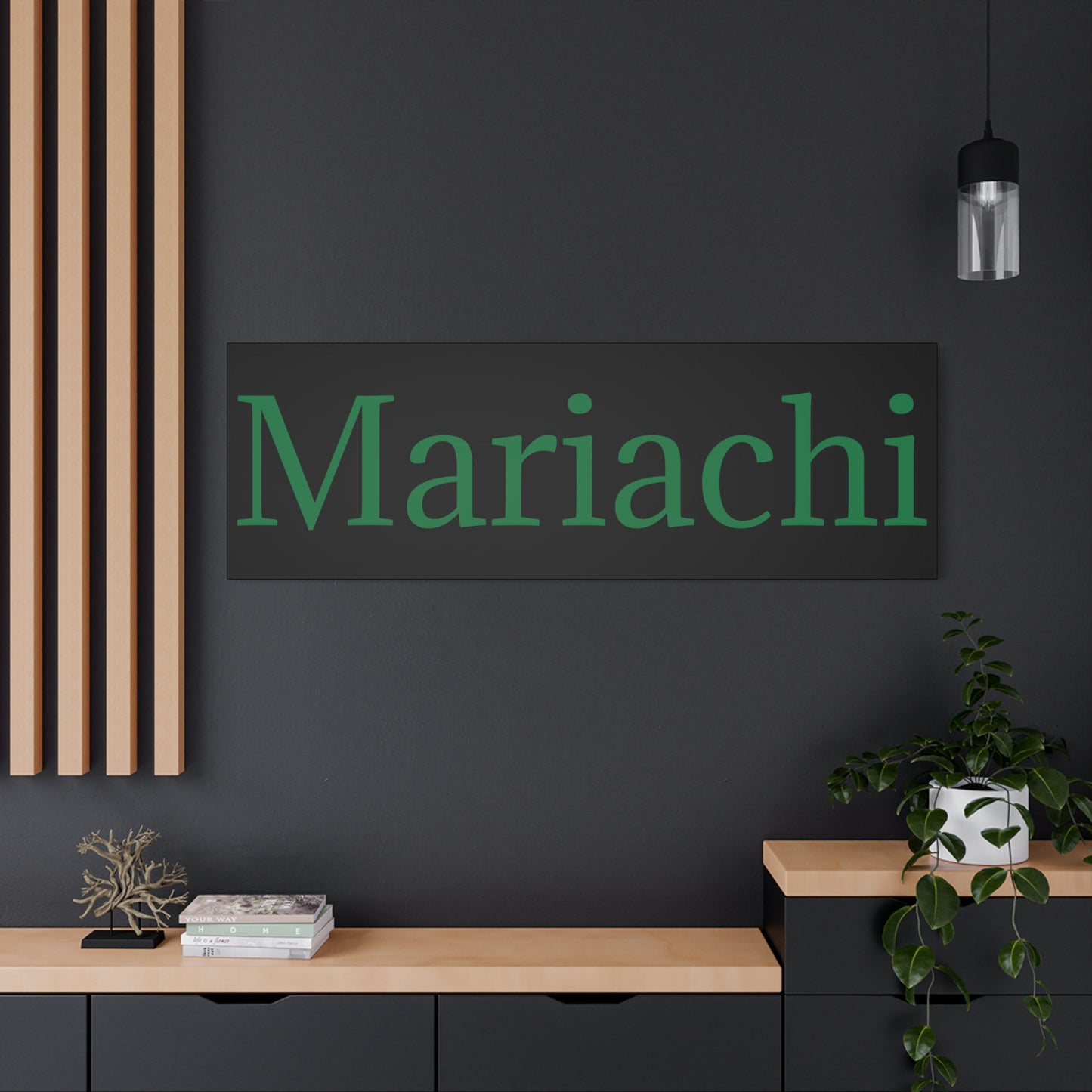 Green Mariachi Matte Canvas, Stretched, 1.25"