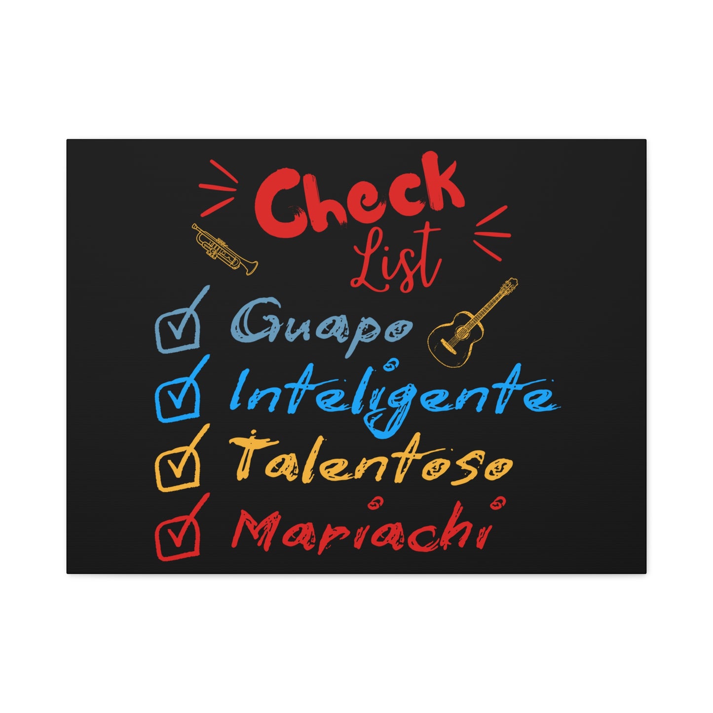 Checklist Guapo Matte Canvas, Stretched, 1.25"