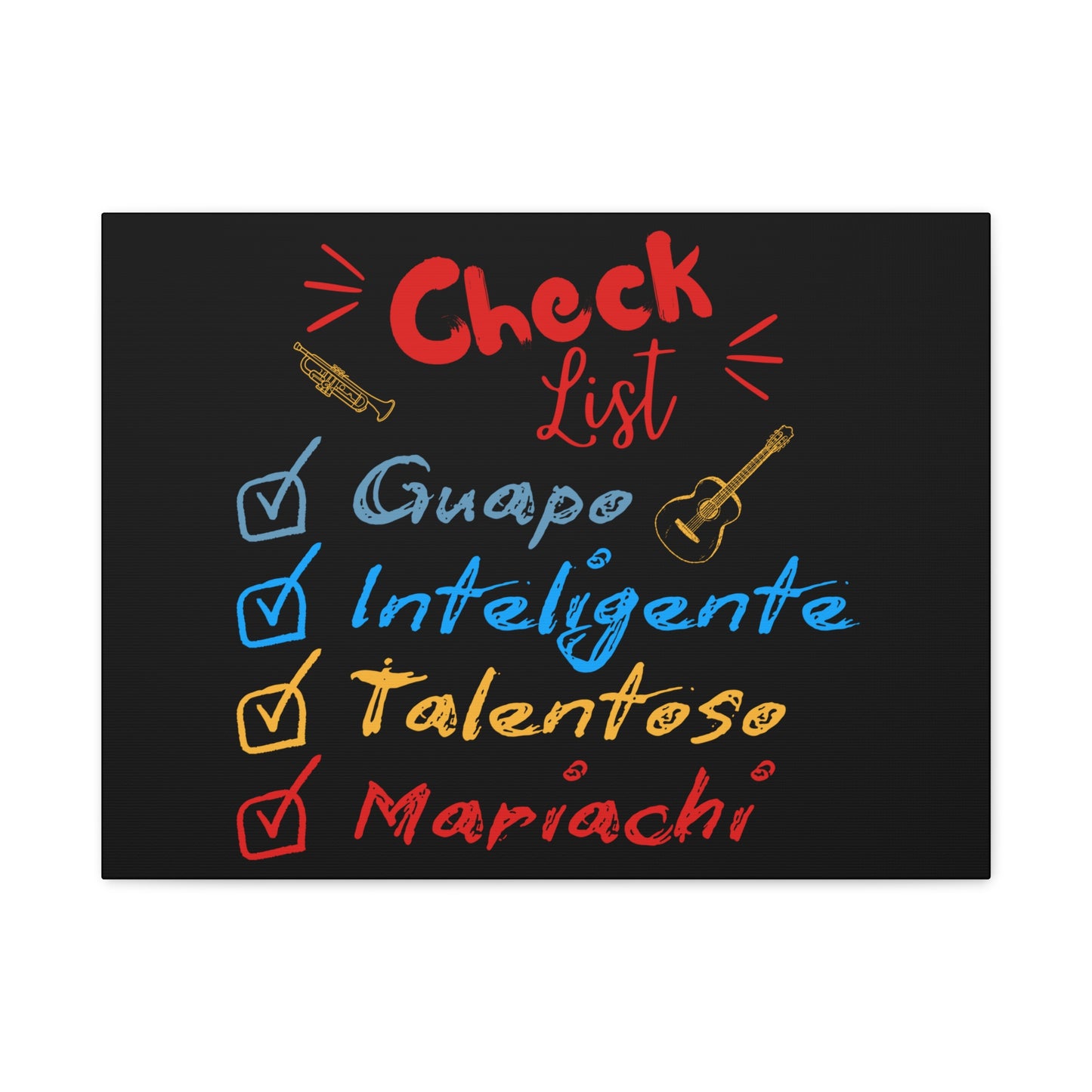 Checklist Guapo Matte Canvas, Stretched, 1.25"