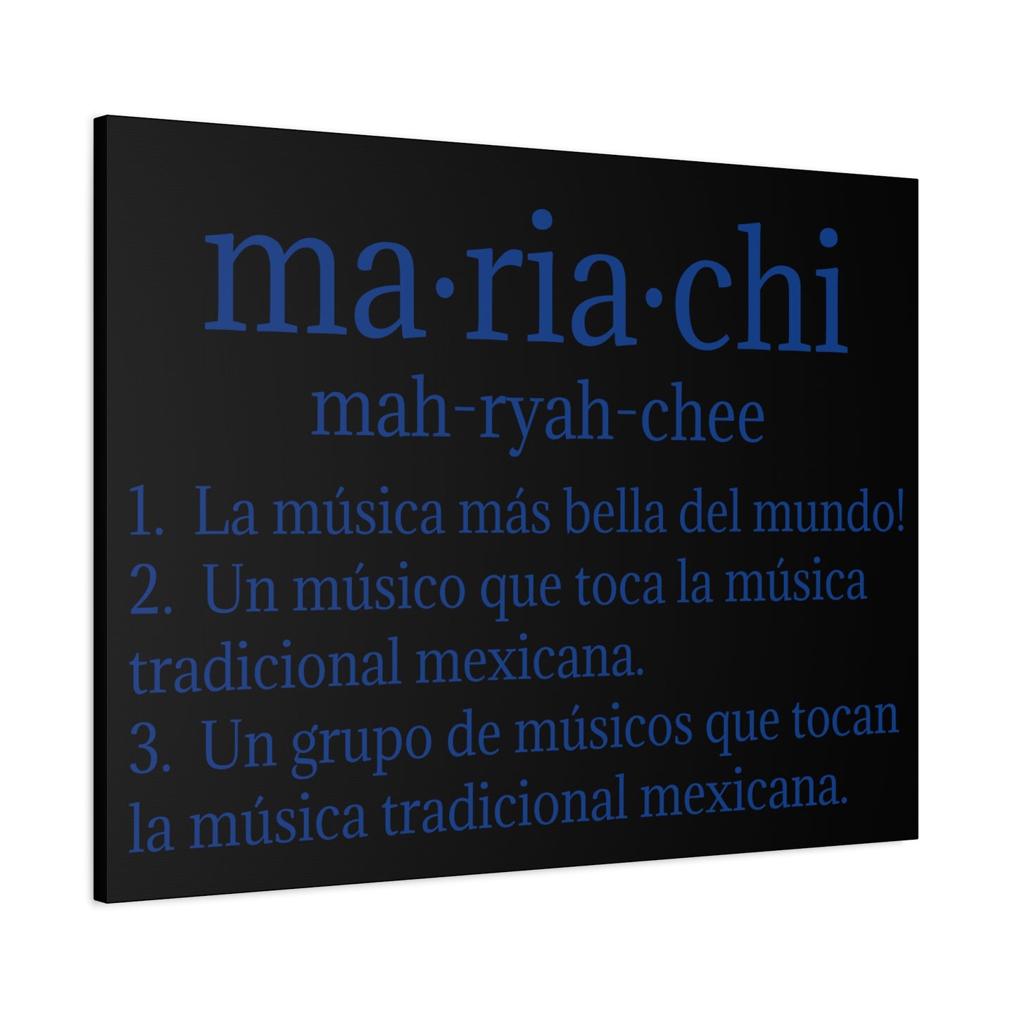 Blue Mariachi Definition Business Matte Canvas, Stretched, 1.25"