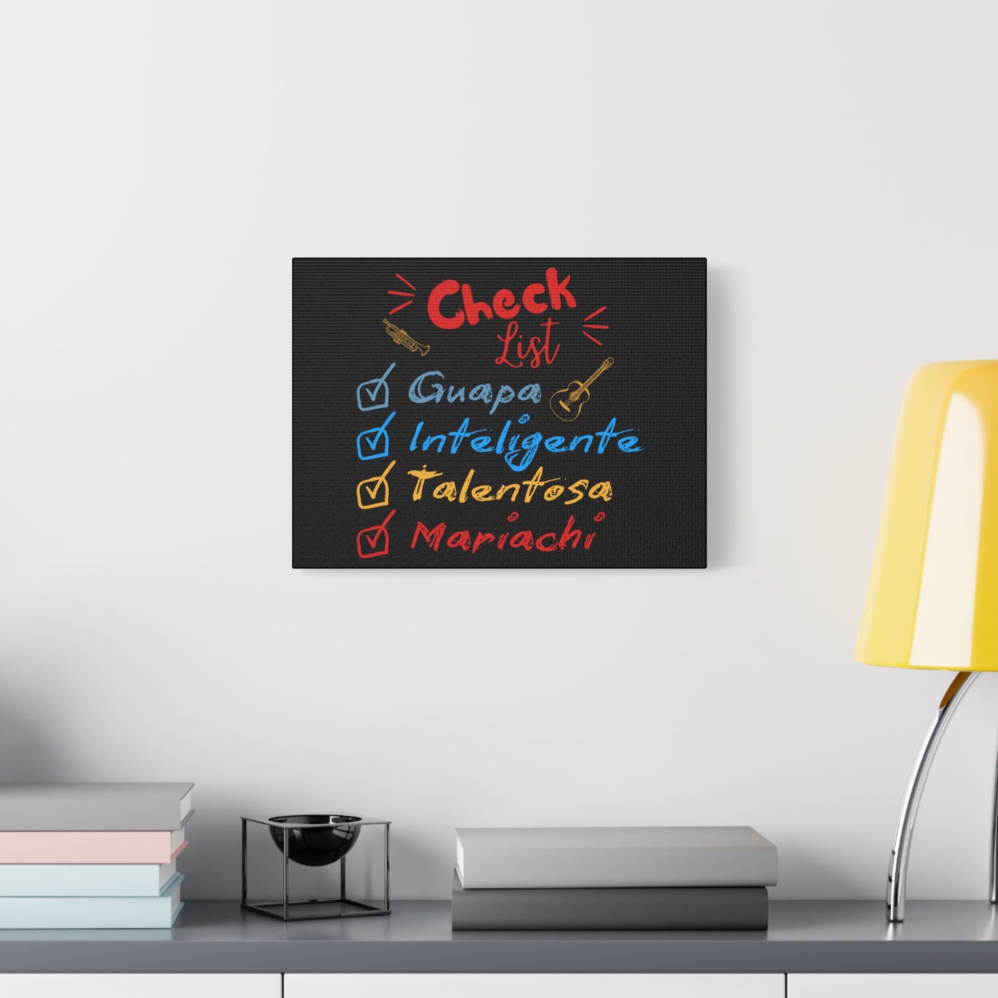 Checklist Guapa Matte Canvas, Stretched, 1.25"