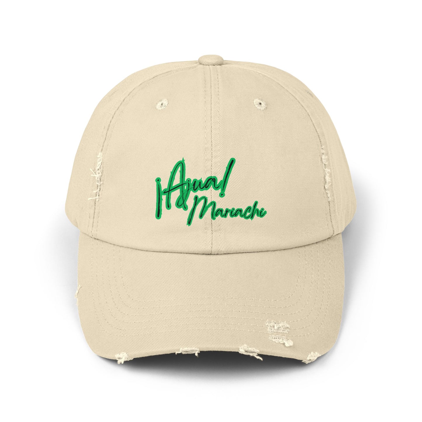 Green Unisex Distressed Cap