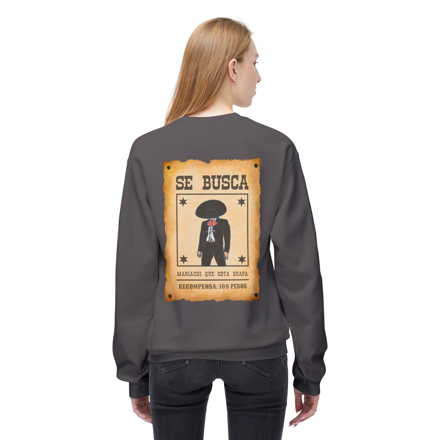 Wanted Mariachi Guapa Unisex Midweight Softstyle Fleece Crewneck Sweatshirt