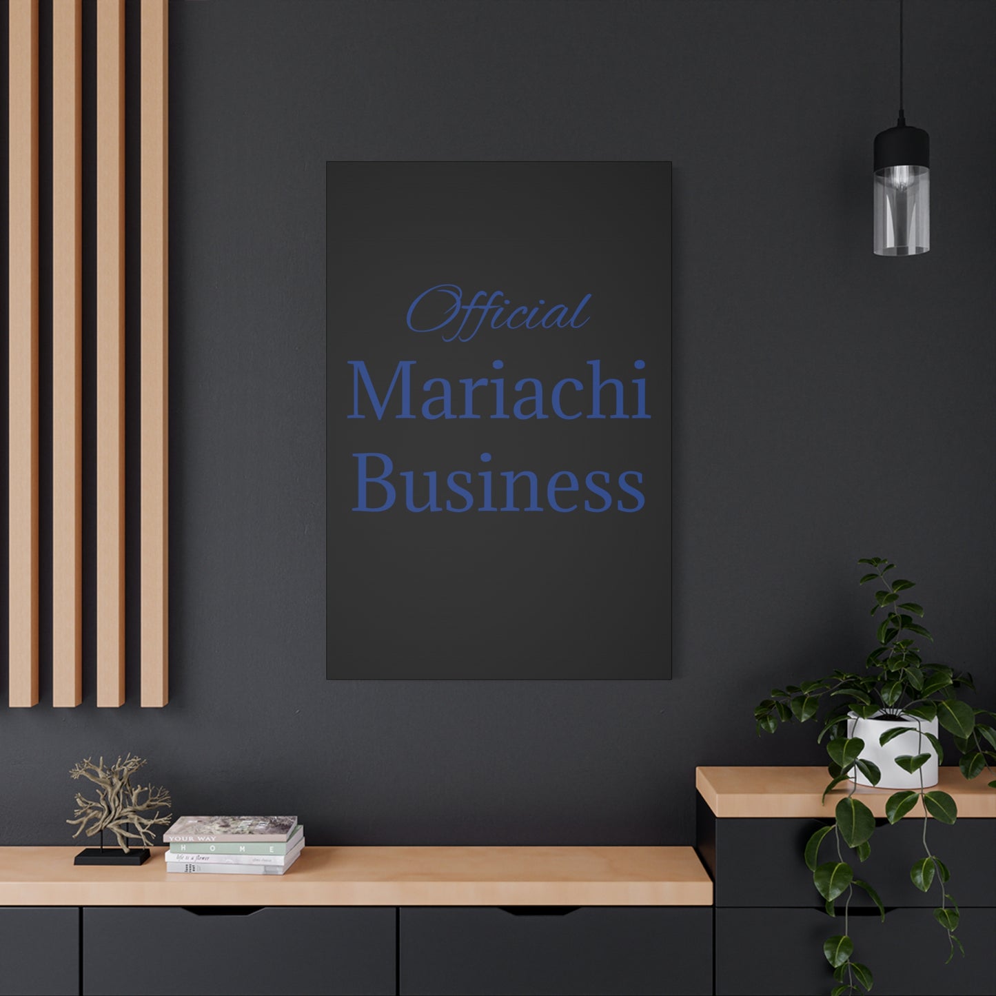 Blue Official Mariachi Business Matte Canvas, Stretched, 1.25"