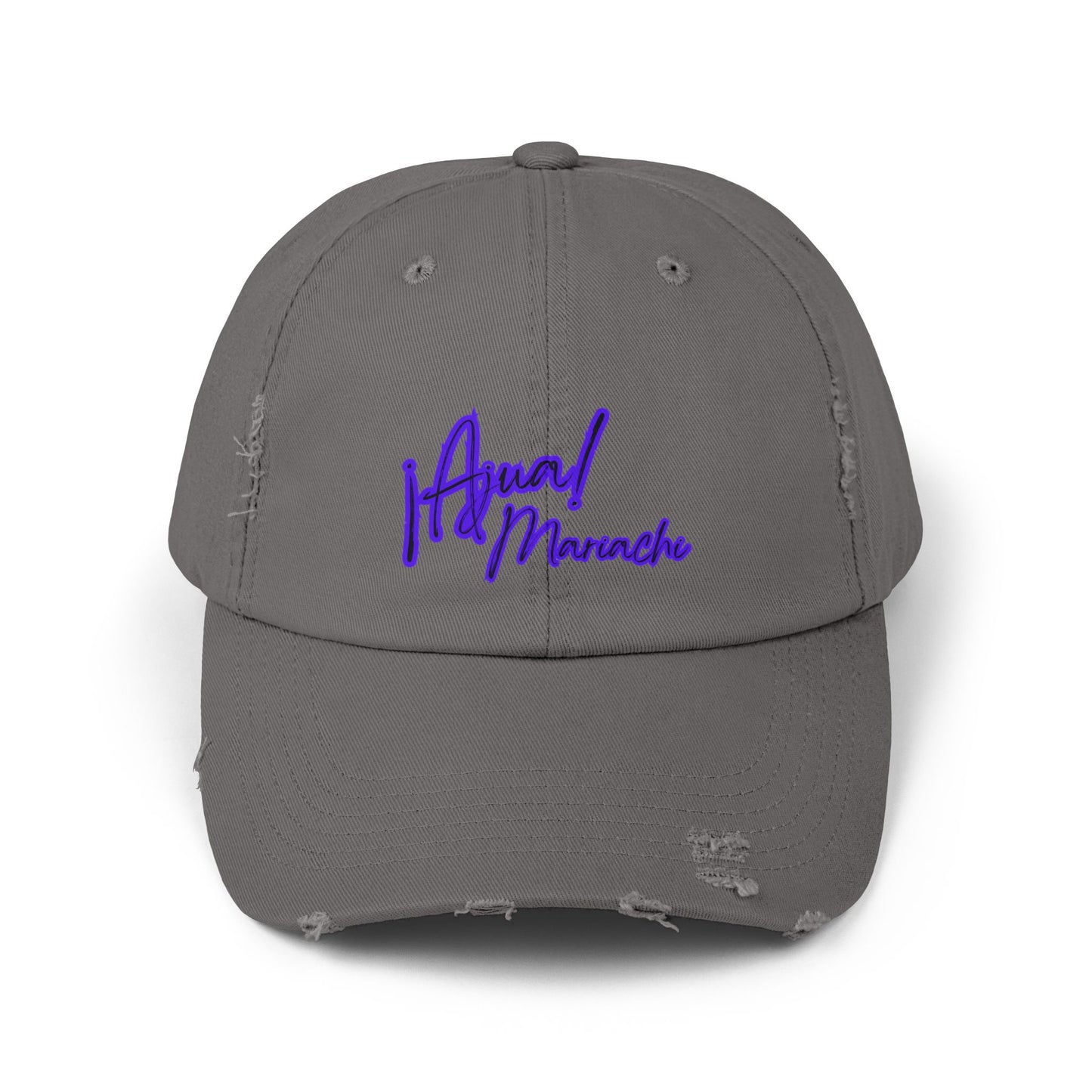 Purple Unisex Distressed Cap